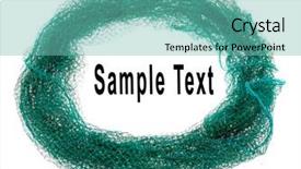  Presentation with fishing net - Presentation theme featuring fishing-net frame and easy background and a seafoam green colored foreground