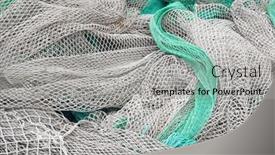  Presentation with fishing net - PPT layouts consisting of fishing-net-is-drying background and a light gray colored foreground