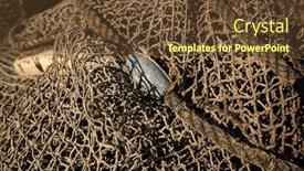  Presentation with fishing net - Beautiful slides featuring fishing net is drying in the sun backdrop and a tawny brown colored foreground