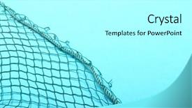  Presentation with fishing net - Amazing PPT theme having fishing net on blue background backdrop and a white colored foreground