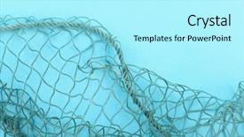  Presentation with fishing net - Slide deck consisting of fishing net with space background and a arctic colored foreground