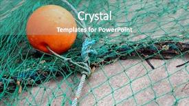 Presentation with fishing net - Colorful slides enhanced with fishing net backdrop and a teal colored foreground