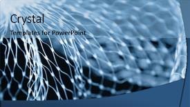  Presentation with fishing nets - Slide set with fishing nets - closeup of netting background and a light blue colored foreground