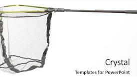  Presentation with fishing net - Audience pleasing slides consisting of fishing nets - landing net backdrop and a white colored foreground