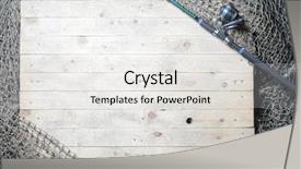  Presentation with fishing nets - Cool new slides with fishing nets and spinning rod backdrop and a white colored foreground