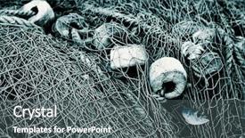  Presentation with fishing nets - PPT layouts featuring fishing nets closeup background and a dark gray colored foreground