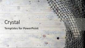  Presentation with fishing nets - Beautiful PPT layouts featuring fishing nets on wooden background backdrop and a light gray colored foreground