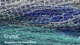  Presentation with fishing nets - Slides consisting of fishing nets still life background background and a ocean colored foreground