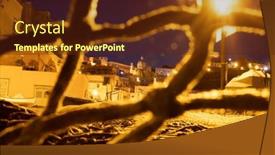  Presentation with fishing nets - Theme consisting of fishing-nets-the-port background and a tawny brown colored foreground