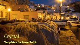  Presentation with fishing nets - Presentation consisting of fishing-nets-the-port background and a tawny brown colored foreground