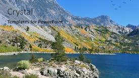  Presentation with paradise - Colorful PPT theme enhanced with fishing-paradise-azure-lake backdrop and a teal colored foreground