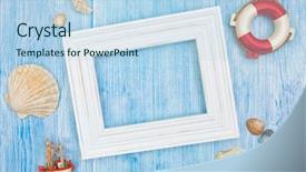  Presentation with maritime - Theme featuring fishing pictures - light blue background with maritime background and a light blue colored foreground