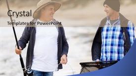  Presentation with teal design no picture - PPT layouts having fishing pictures - picture of fisherman background and a coral colored foreground