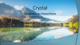  Presentation with island resort - Theme featuring fishing pictures - view on turquoise water background and a light blue colored foreground