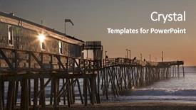  Presentation with hawk - Amazing slide set having fishing pier in kitty hawk backdrop and a  colored foreground