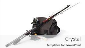  Presentation with monarch butterfly isolated on white - Slide deck consisting of fishing-rod-isolated-on-white background and a white colored foreground