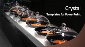  Presentation with inside an ice cave - Slide set featuring fishy - bowls with fresh red caviar background and a black colored foreground