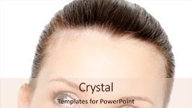  Presentation with eyes - Theme consisting of fishy - part of female head background and a lemonade colored foreground