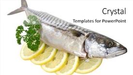  Presentation with buah jeruk lemon - Colorful PPT layouts enhanced with fishy - salted mackerel with lemon backdrop and a  colored foreground