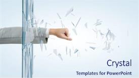  Presentation with glass - Amazing slides having fist breaking glass with punch backdrop and a  colored foreground