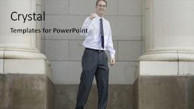  Presentation with fist pump - PPT layouts having fist pump - business success background and a light gray colored foreground