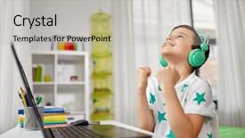  Presentation with fist pump - Presentation featuring fist pump - technology gaming and people concept background and a light gray colored foreground