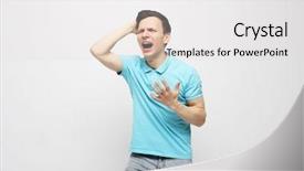  Presentation with winning - Slide deck having fists in the air feel background and a light gray colored foreground