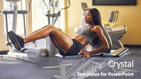  Presentation with generation and african american culture - Slides featuring fit african american woman working background and a gray colored foreground