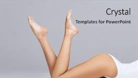  Presentation with nutrition and body - Slide set enhanced with fit and beautiful female body background and a light gray colored foreground