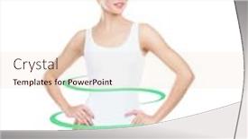  Presentation with burn fat - PPT theme having fit and slender girl in swimsuit perfect female shape medicine weight loss fat burn and healthcare concept background and a lemonade colored foreground