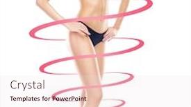  Presentation with burn fat - Presentation theme consisting of fit and slender girl in swimsuit perfect female shape medicine weight loss fat burn and healthcare concept background and a lemonade colored foreground