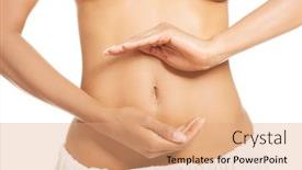  Presentation with slim belly - Beautiful slide deck featuring fit-and-slim-young-woman backdrop and a coral colored foreground