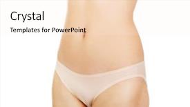  Presentation with slim belly - Cool new PPT layouts with fit and slim young woman belly backdrop and a sky blue colored foreground