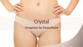  Presentation with slim belly - Audience pleasing theme consisting of fit and slim young woman belly backdrop and a lemonade colored foreground