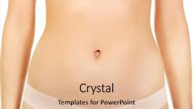  Presentation with slim belly - Amazing slide deck having fit and slim young woman belly backdrop and a lemonade colored foreground