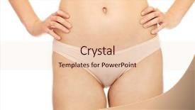  Presentation with slim belly - Audience pleasing theme consisting of fit and slim young woman belly backdrop and a lemonade colored foreground