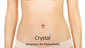  Presentation with slim belly - Cool new PPT layouts with fit and slim young woman belly backdrop and a lemonade colored foreground