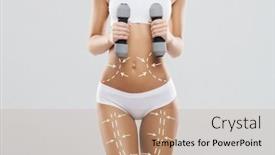  Presentation with weight loss - Presentation theme featuring fit-and-sporty-girl background and a  colored foreground