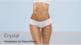  Presentation with loss - Presentation design with fit-and-sporty-girl background and a  colored foreground