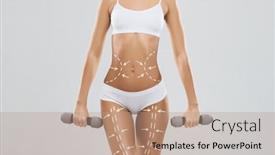  Presentation with weight loss - PPT theme having fit-and-sporty-girl background and a  colored foreground