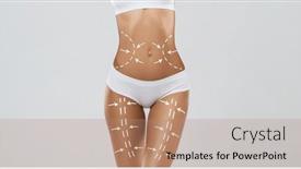  Presentation with loss - PPT layouts consisting of fit-and-sporty-girl background and a coral colored foreground