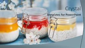  Presentation with dessert - Theme with fit-dessert-with-chia-seeds background and a light blue colored foreground