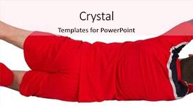  Presentation with goal - Audience pleasing slide set consisting of fit goal keeper jumping up backdrop and a lemonade colored foreground