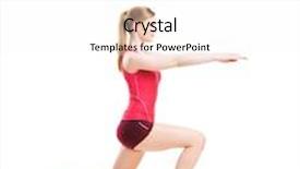  Presentation with physical exercises - Beautiful PPT layouts featuring fit healthy and sporty woman in sportswear making physical exercises isolated on white backdrop and a white colored foreground