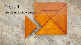  Presentation with triangle - PPT theme with fit into tangram square background and a coral colored foreground