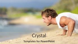  Presentation with fitness - Theme with fit male fitness trainer work background and a lemonade colored foreground