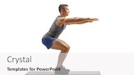  Presentation with exercises - Presentation theme consisting of fit-muscular-young-man-doing background and a white colored foreground