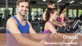  Presentation with hostile people - Cool new slide set with fit people on elliptical bike backdrop and a  colored foreground