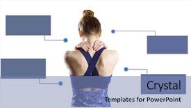  Presentation with infographic - Cool new PPT layouts with fit woman with blank infographic backdrop and a teal colored foreground