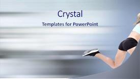  Presentation with motion - PPT layouts consisting of fit woman with motion transition background and a sky blue colored foreground